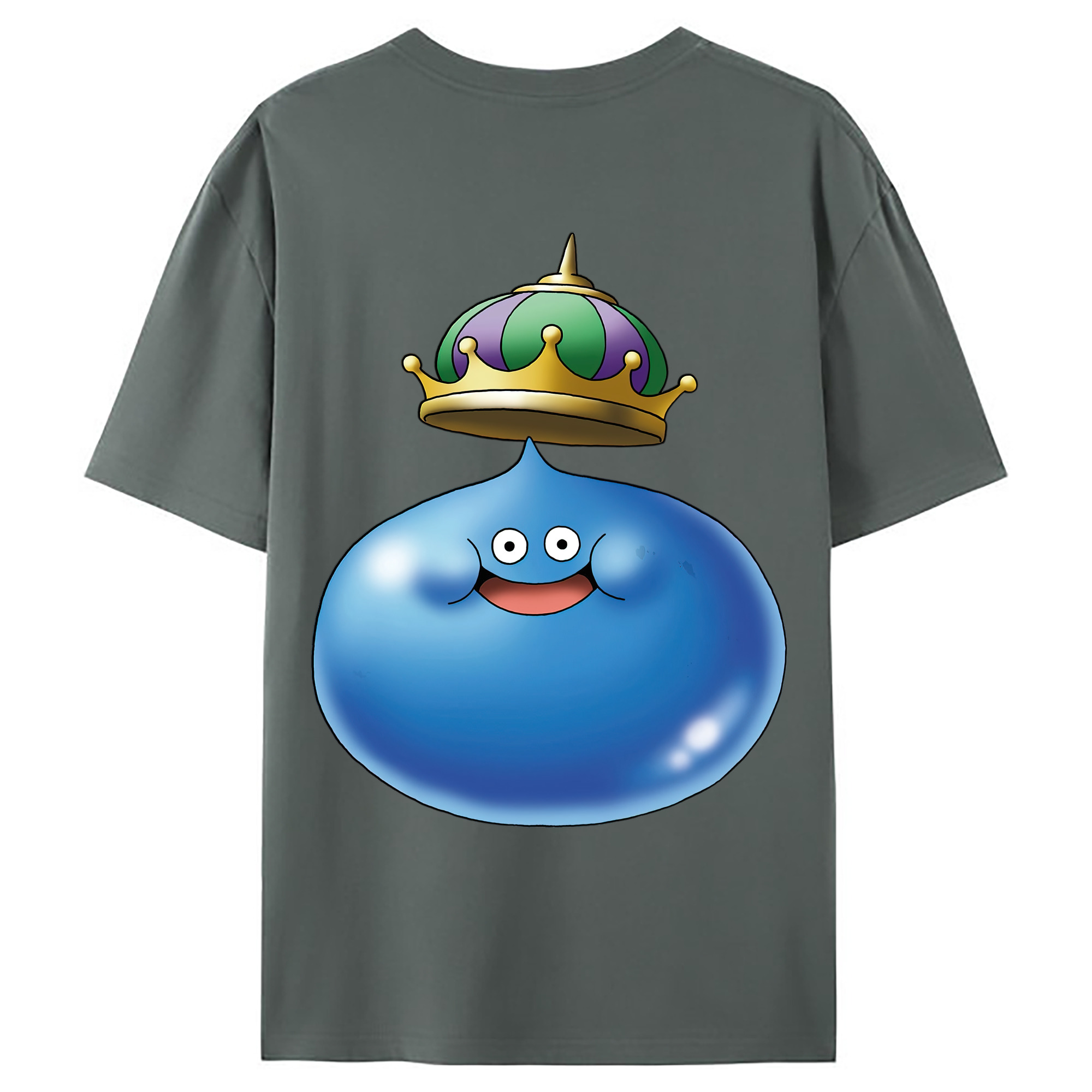 （画像用） ドラゴンクエスト Doragon Kuesuto Dragon Quest 綿100％ メンズ半袖Tシャツ（バックプリント） 通気性